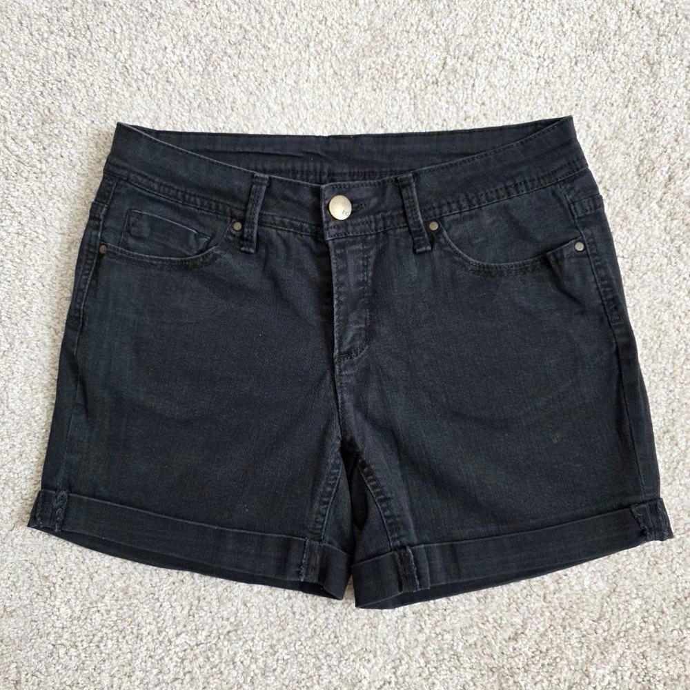 Faded Glory Black Denim Shorts Size 4
